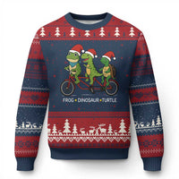 Subtle FDT Xmas Ugly Christmas Sweater Frog Dinosaur Turtle Political Satire - Wonder Print Shop