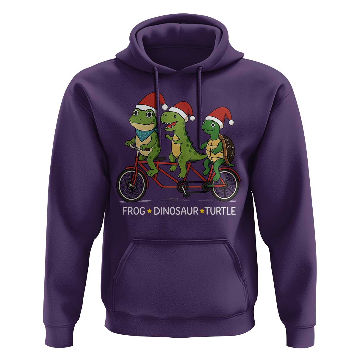 Subtle FDT Christmas Hoodie Frog Dinosaur Turtle Political Satire - Wonder Print Shop
