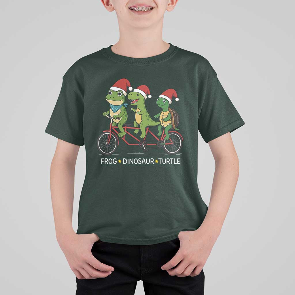 Subtle FDT Christmas T Shirt For Kid Frog Dinosaur Turtle Political Satire - Wonder Print Shop