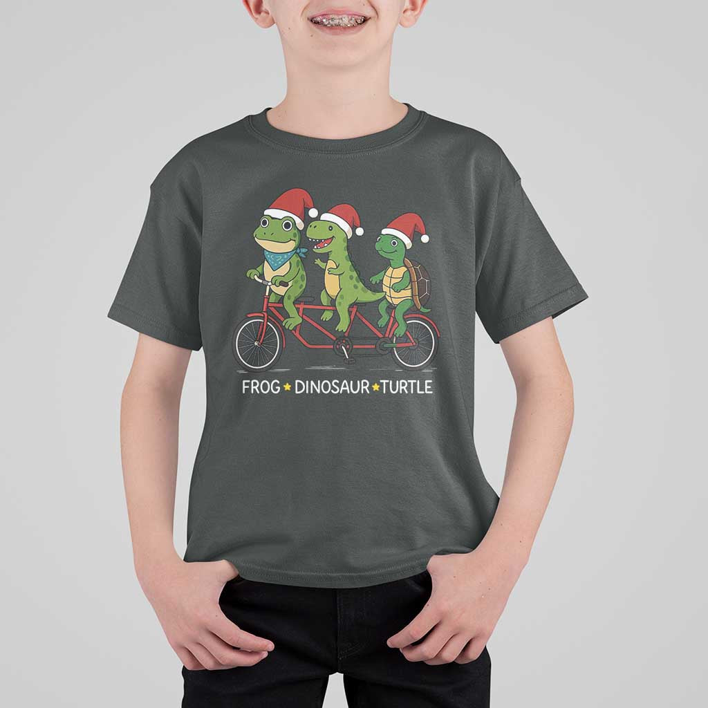 Subtle FDT Christmas T Shirt For Kid Frog Dinosaur Turtle Political Satire - Wonder Print Shop