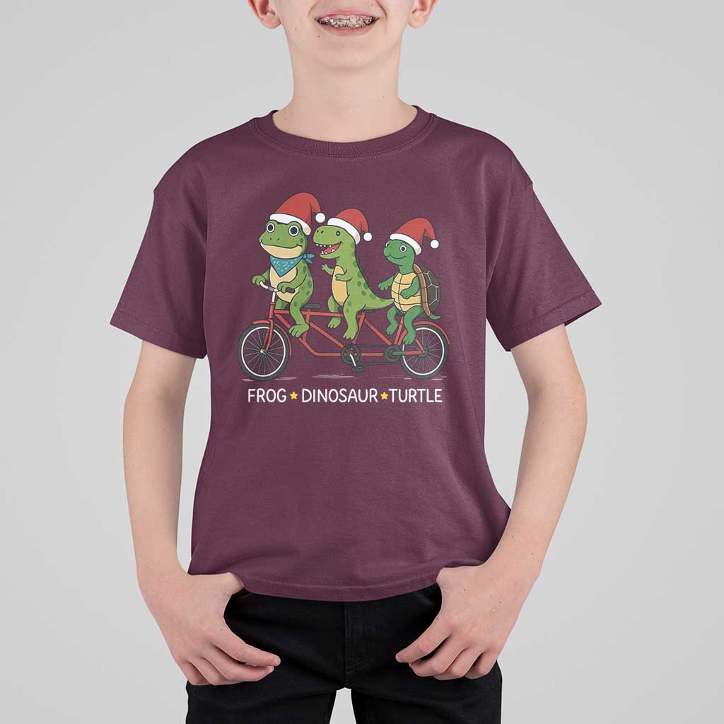 Subtle FDT Christmas T Shirt For Kid Frog Dinosaur Turtle Political Satire - Wonder Print Shop