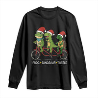 Subtle FDT Christmas Long Sleeve Shirt Frog Dinosaur Turtle Political Satire - Wonder Print Shop