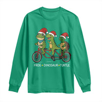 Subtle FDT Christmas Long Sleeve Shirt Frog Dinosaur Turtle Political Satire - Wonder Print Shop