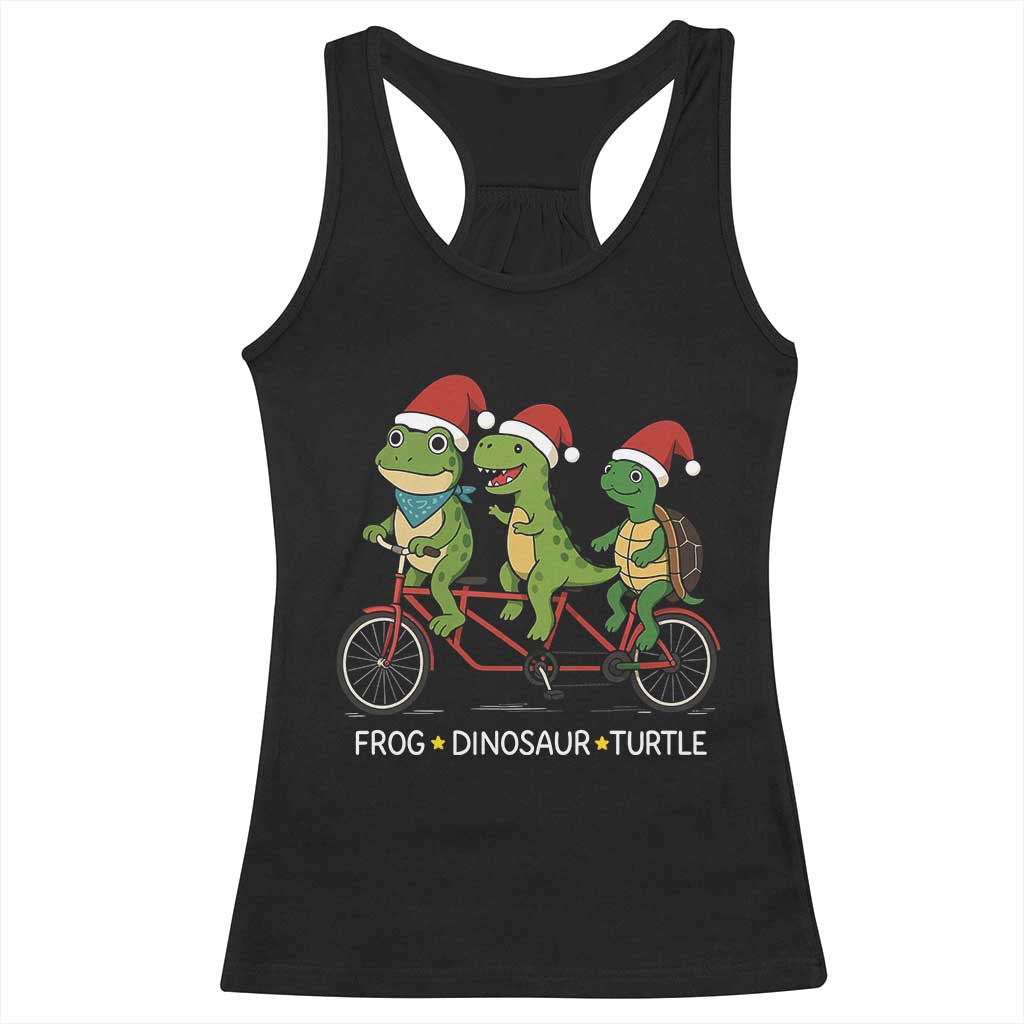 Subtle FDT Christmas Racerback Tank Top Frog Dinosaur Turtle Political Satire - Wonder Print Shop