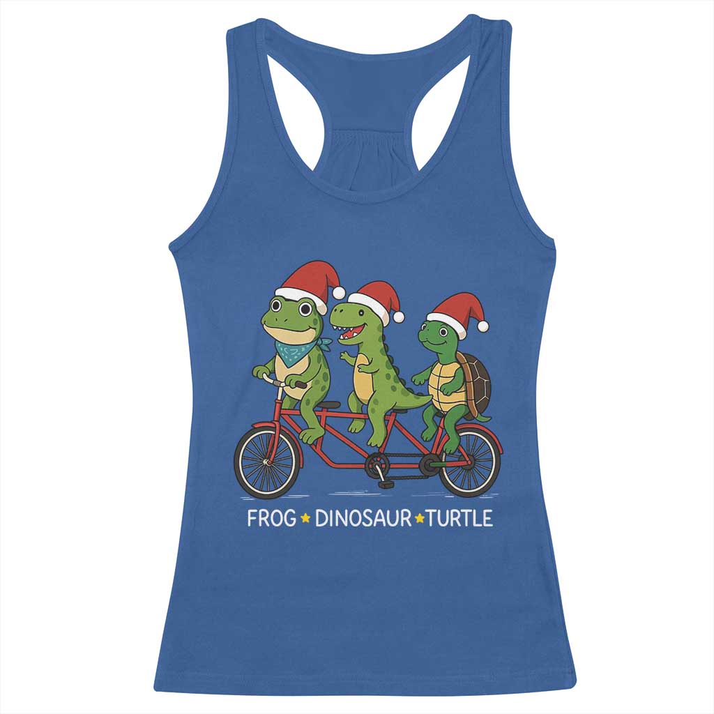 Subtle FDT Christmas Racerback Tank Top Frog Dinosaur Turtle Political Satire - Wonder Print Shop