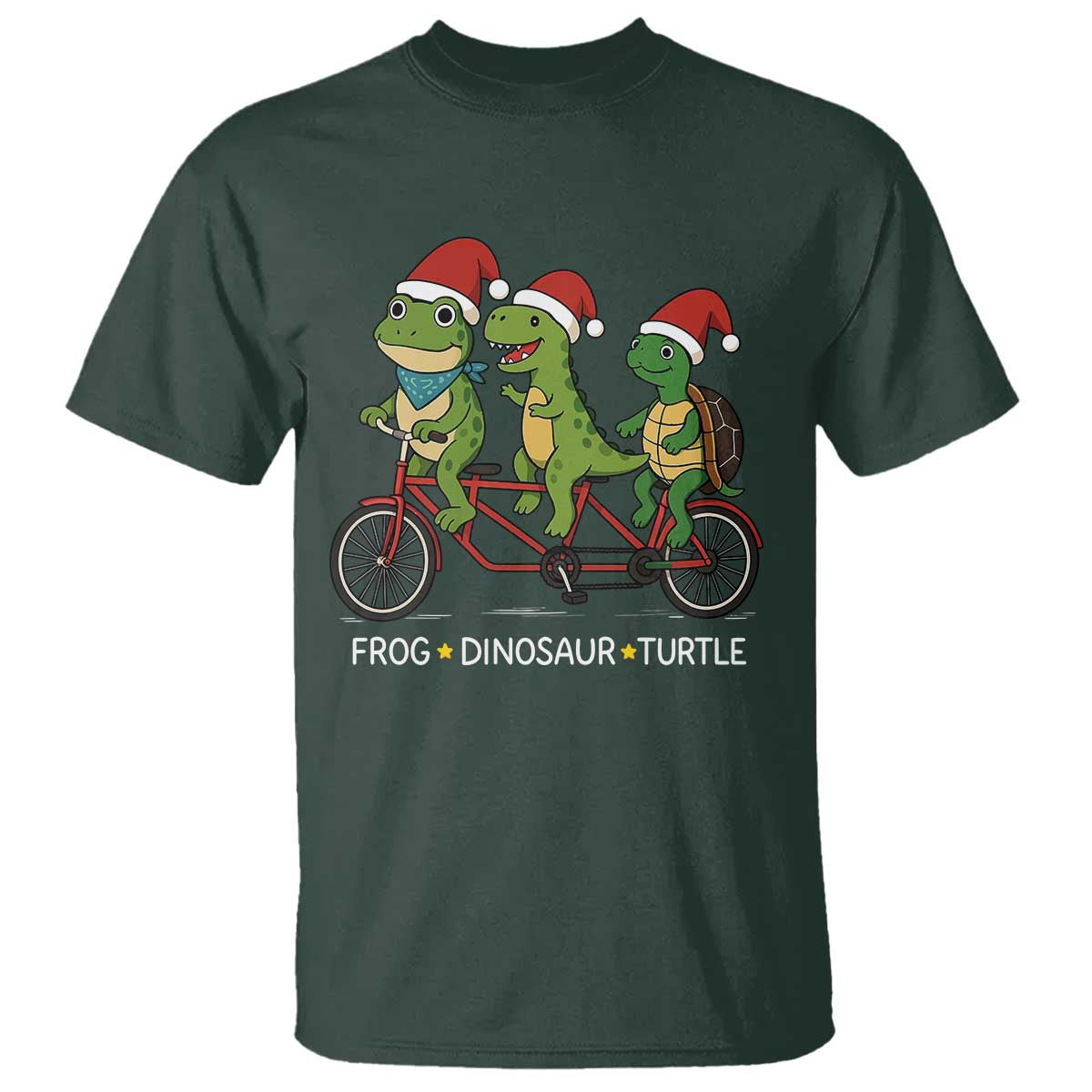 Subtle FDT Christmas T Shirt Frog Dinosaur Turtle Political Satire - Wonder Print Shop
