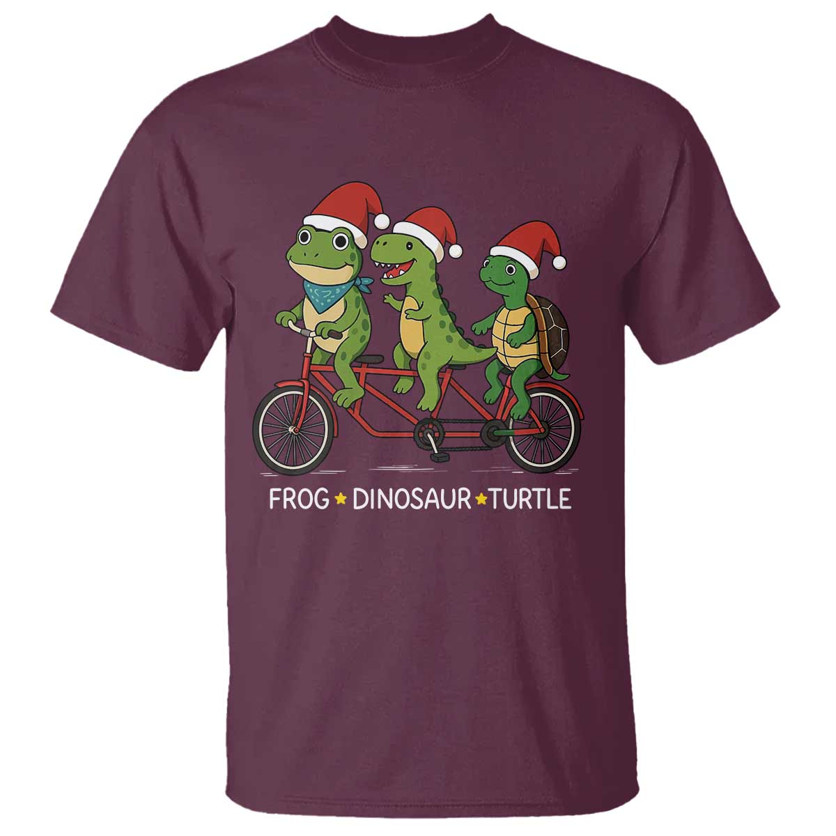 Subtle FDT Christmas T Shirt Frog Dinosaur Turtle Political Satire - Wonder Print Shop