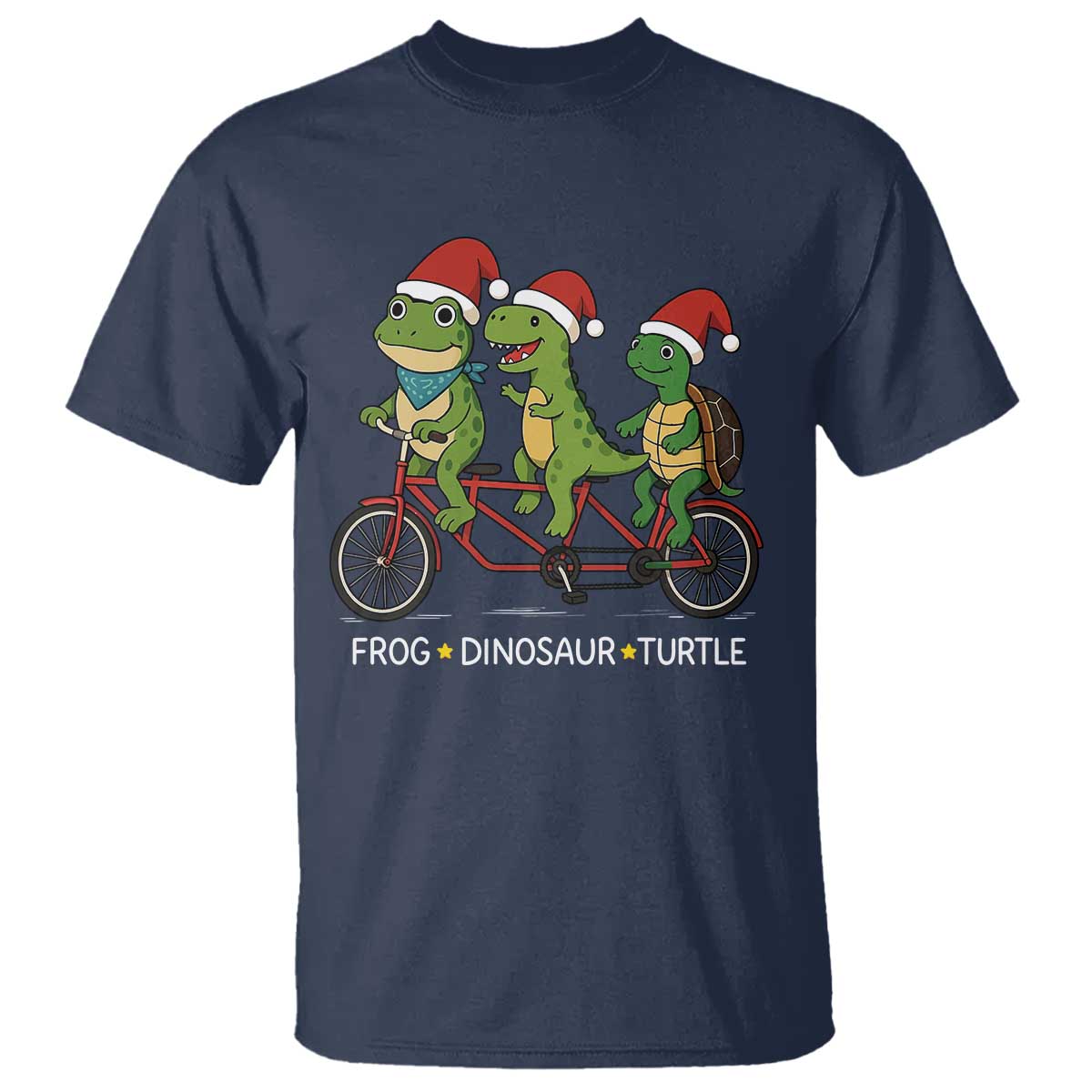 Subtle FDT Christmas T Shirt Frog Dinosaur Turtle Political Satire - Wonder Print Shop