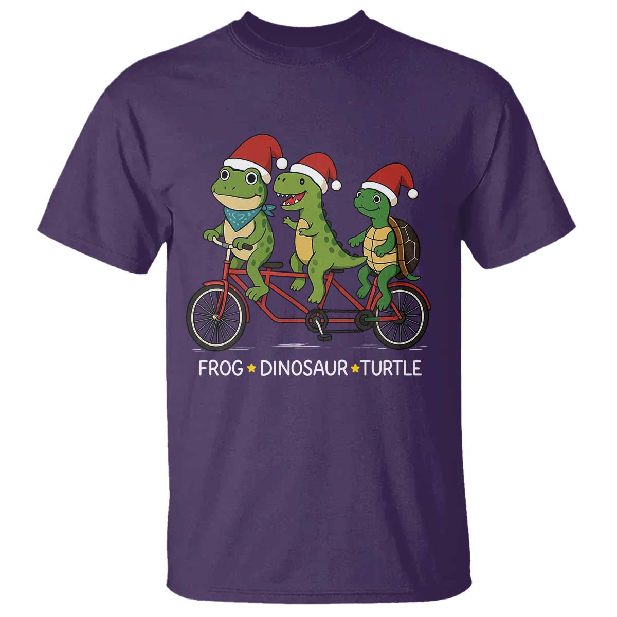 Subtle FDT Christmas T Shirt Frog Dinosaur Turtle Political Satire - Wonder Print Shop