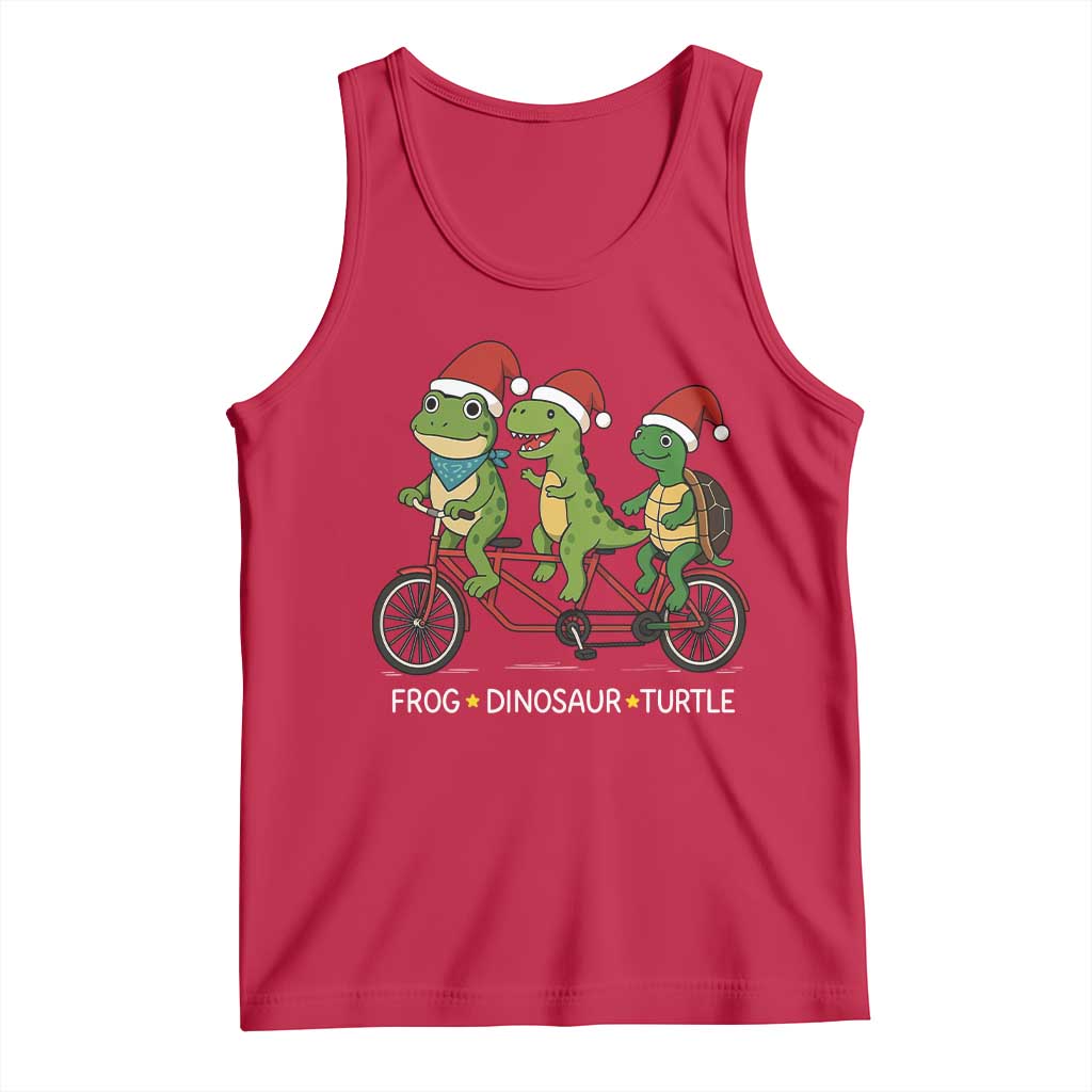 Subtle FDT Christmas Tank Top Frog Dinosaur Turtle Political Satire - Wonder Print Shop