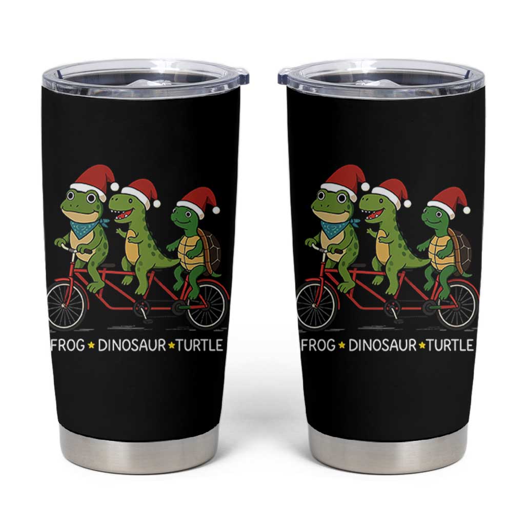Subtle FDT Christmas Tumbler Cup Frog Dinosaur Turtle Political Satire - Wonder Print Shop