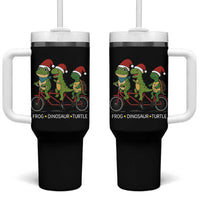 Subtle FDT Christmas Tumbler With Handle Frog Dinosaur Turtle Political Satire - Wonder Print Shop