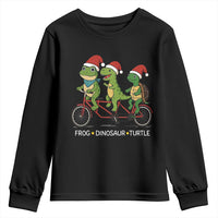 Subtle FDT Christmas Youth Sweatshirt Frog Dinosaur Turtle Political Satire - Wonder Print Shop