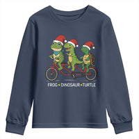 Subtle FDT Christmas Youth Sweatshirt Frog Dinosaur Turtle Political Satire - Wonder Print Shop