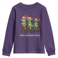 Subtle FDT Christmas Youth Sweatshirt Frog Dinosaur Turtle Political Satire - Wonder Print Shop