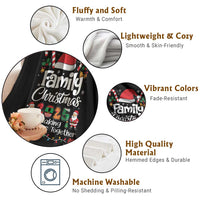 Family Christmas 2025 Throw Blanket Matching Xmas Squad Santa - Wonder Print Shop