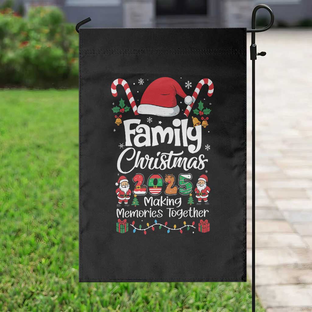 Family Christmas 2025 Garden Flag Matching Xmas Squad Santa - Wonder Print Shop