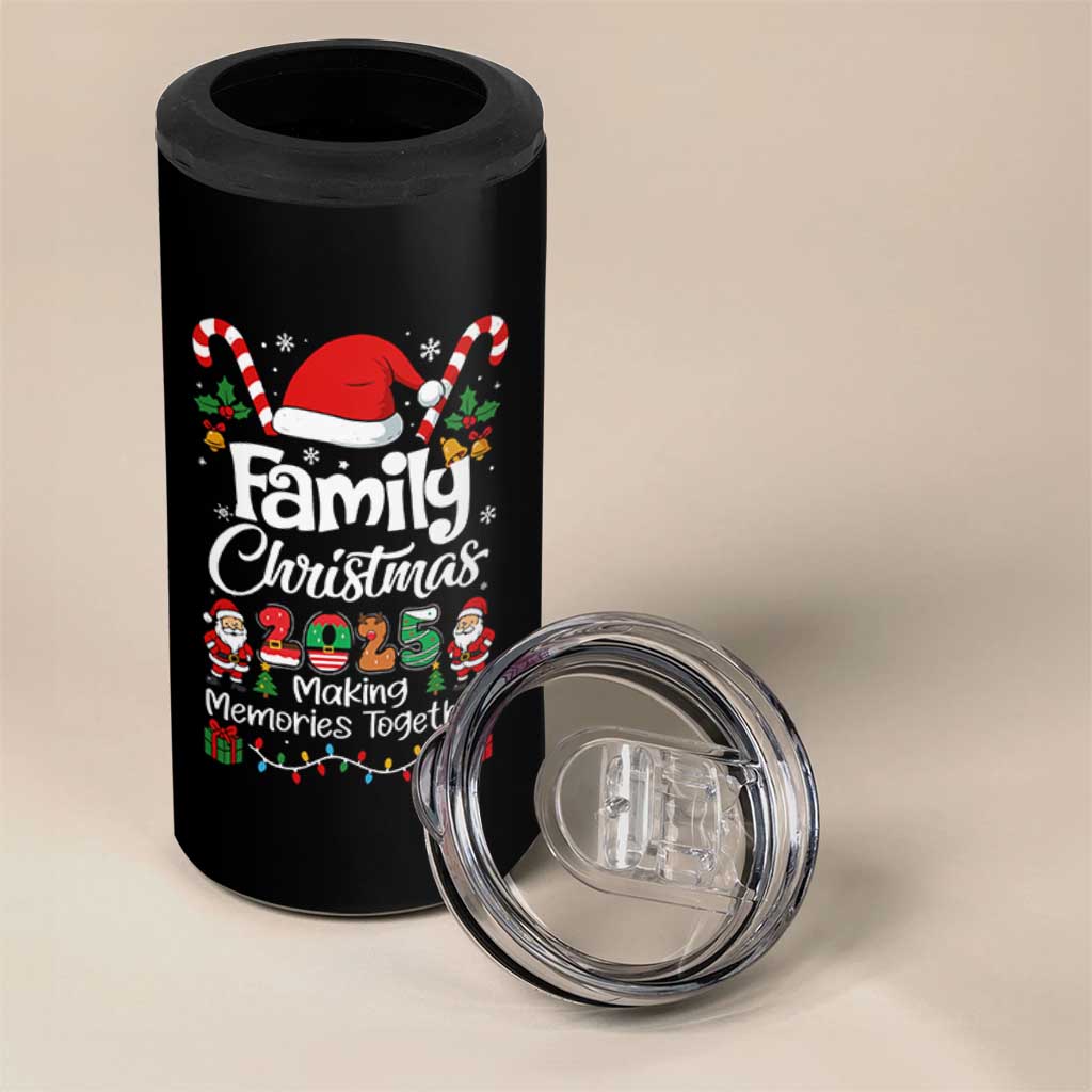 Family Christmas 2025 4 in 1 Can Cooler Tumbler Matching Xmas Squad Santa - Wonder Print Shop