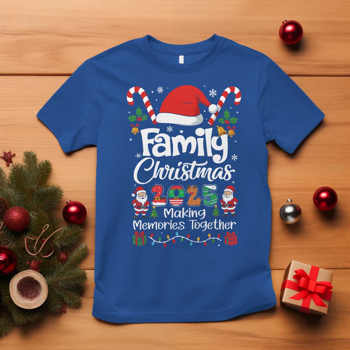 Family Christmas 2025 T Shirt Matching Xmas Squad Santa - Wonder Print Shop