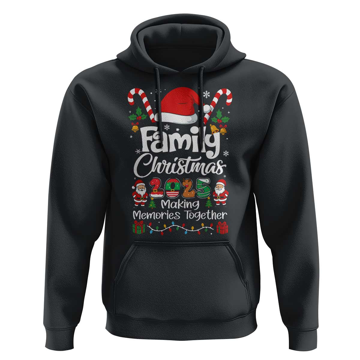 Family Christmas 2025 Hoodie Matching Xmas Squad Santa - Wonder Print Shop