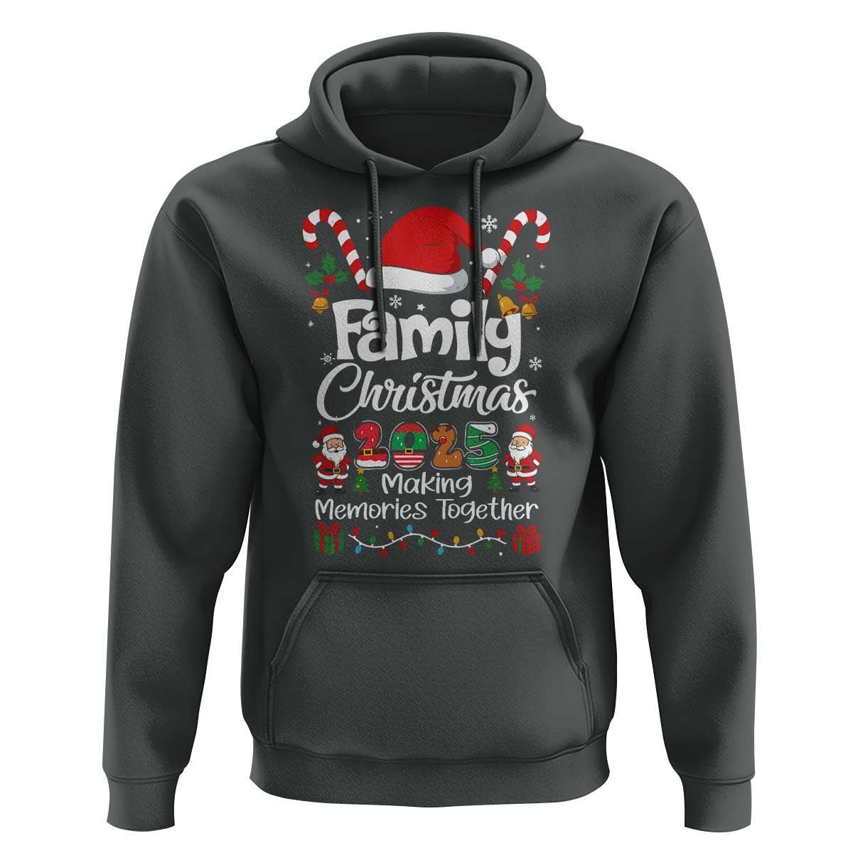 Family Christmas 2025 Hoodie Matching Xmas Squad Santa - Wonder Print Shop