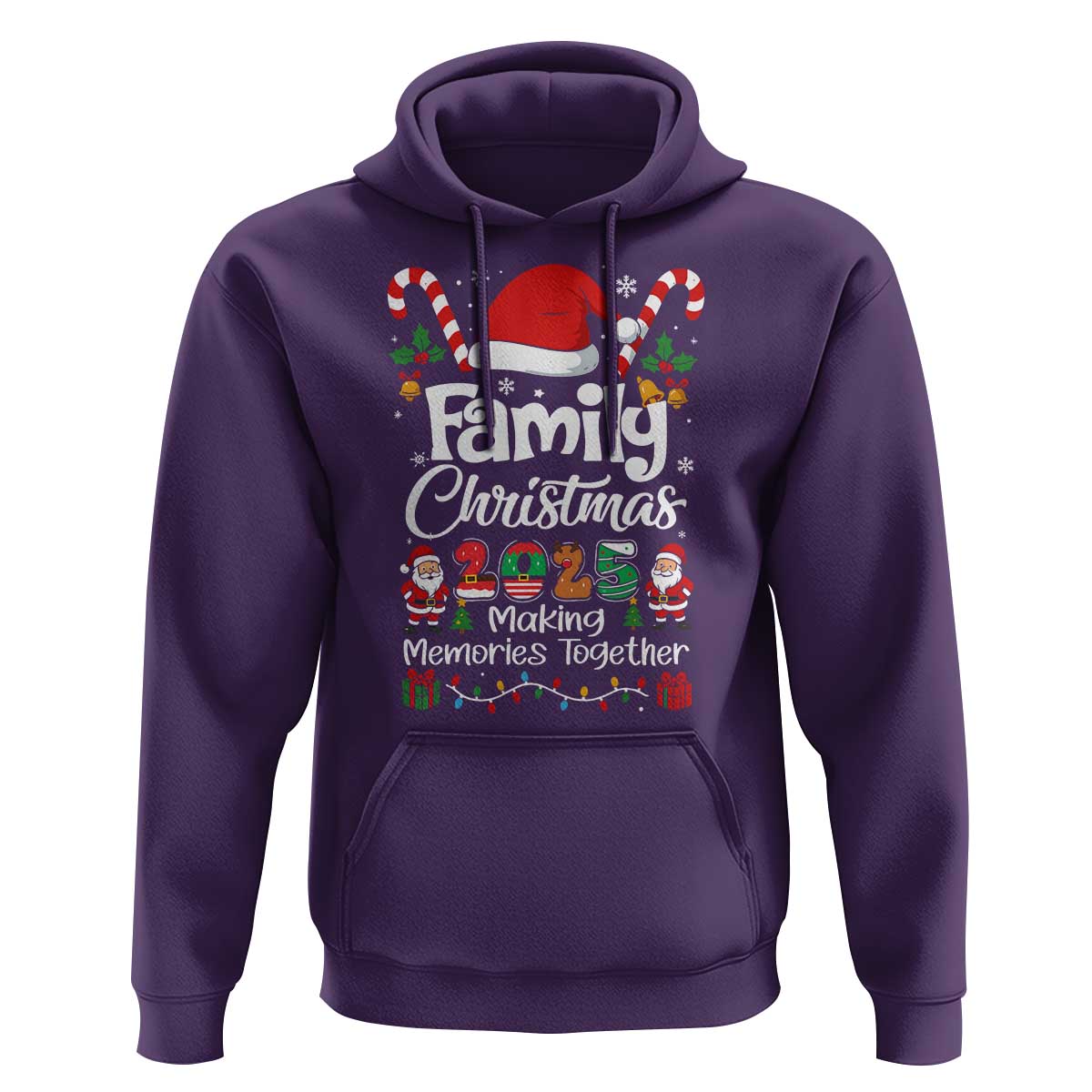 Family Christmas 2025 Hoodie Matching Xmas Squad Santa - Wonder Print Shop
