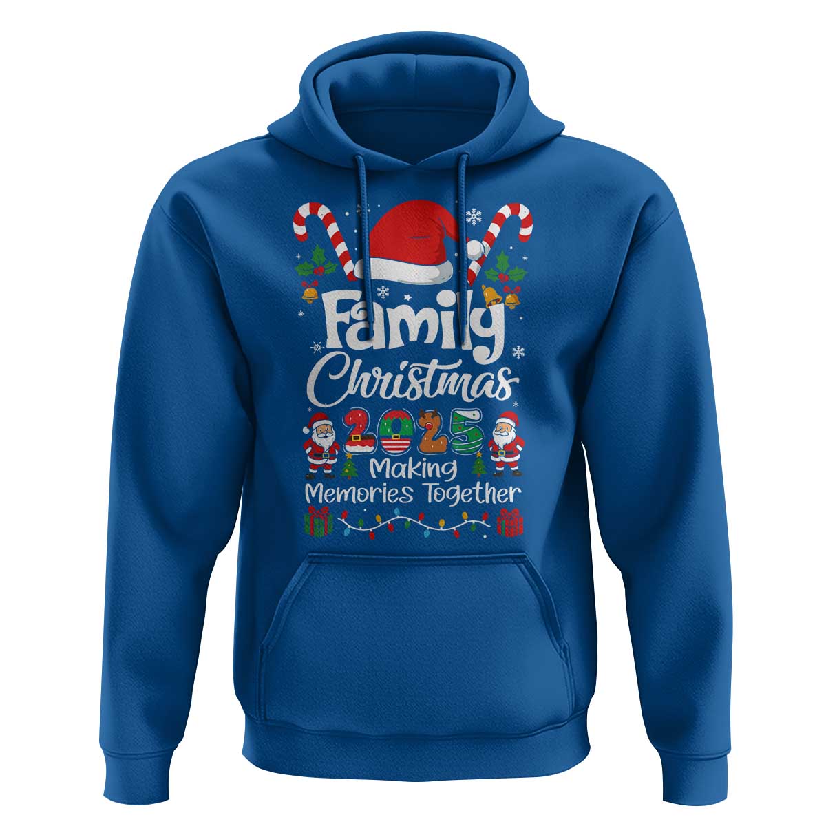 Family Christmas 2025 Hoodie Matching Xmas Squad Santa - Wonder Print Shop