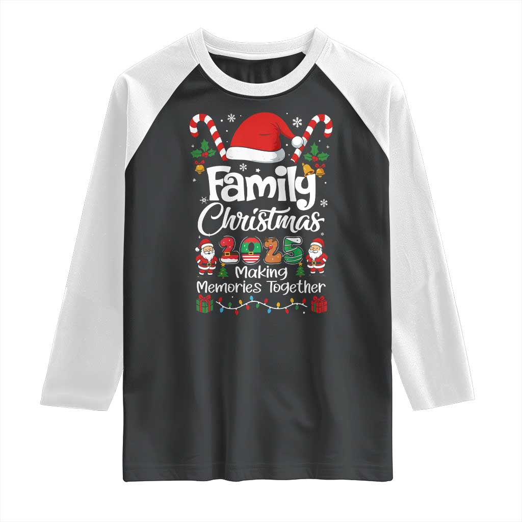 Family Christmas 2025 Raglan Shirt Matching Xmas Squad Santa - Wonder Print Shop