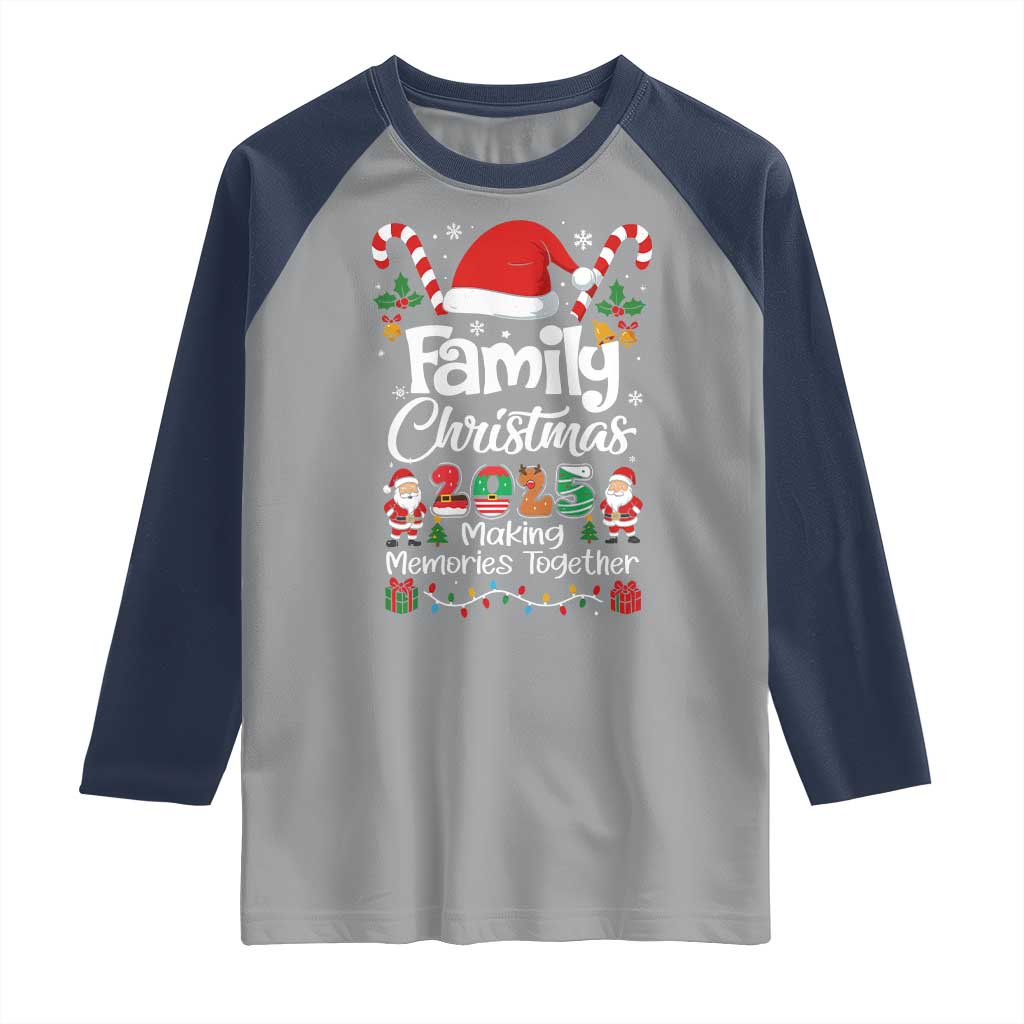 Family Christmas 2025 Raglan Shirt Matching Xmas Squad Santa - Wonder Print Shop