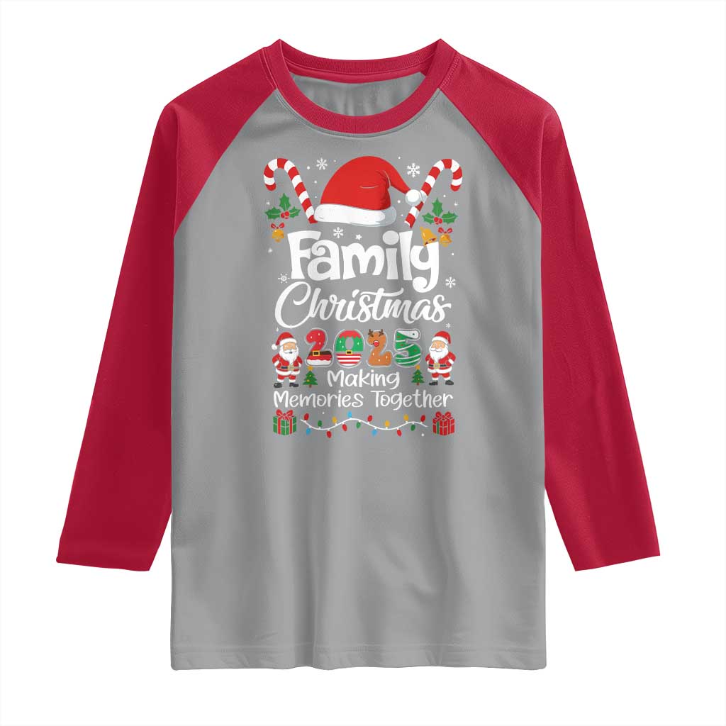 Family Christmas 2025 Raglan Shirt Matching Xmas Squad Santa - Wonder Print Shop