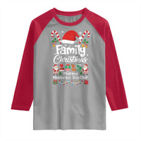Family Christmas 2025 Raglan Shirt Matching Xmas Squad Santa - Wonder Print Shop