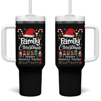 Family Christmas 2025 Tumbler With Handle Matching Xmas Squad Santa - Wonder Print Shop
