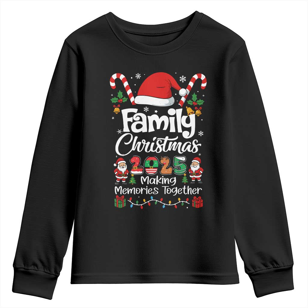 Family Christmas 2025 Youth Sweatshirt Matching Xmas Squad Santa - Wonder Print Shop