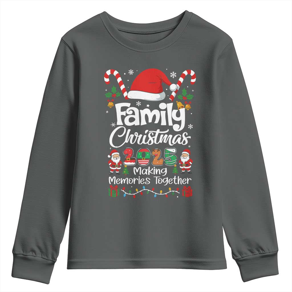 Family Christmas 2025 Youth Sweatshirt Matching Xmas Squad Santa - Wonder Print Shop
