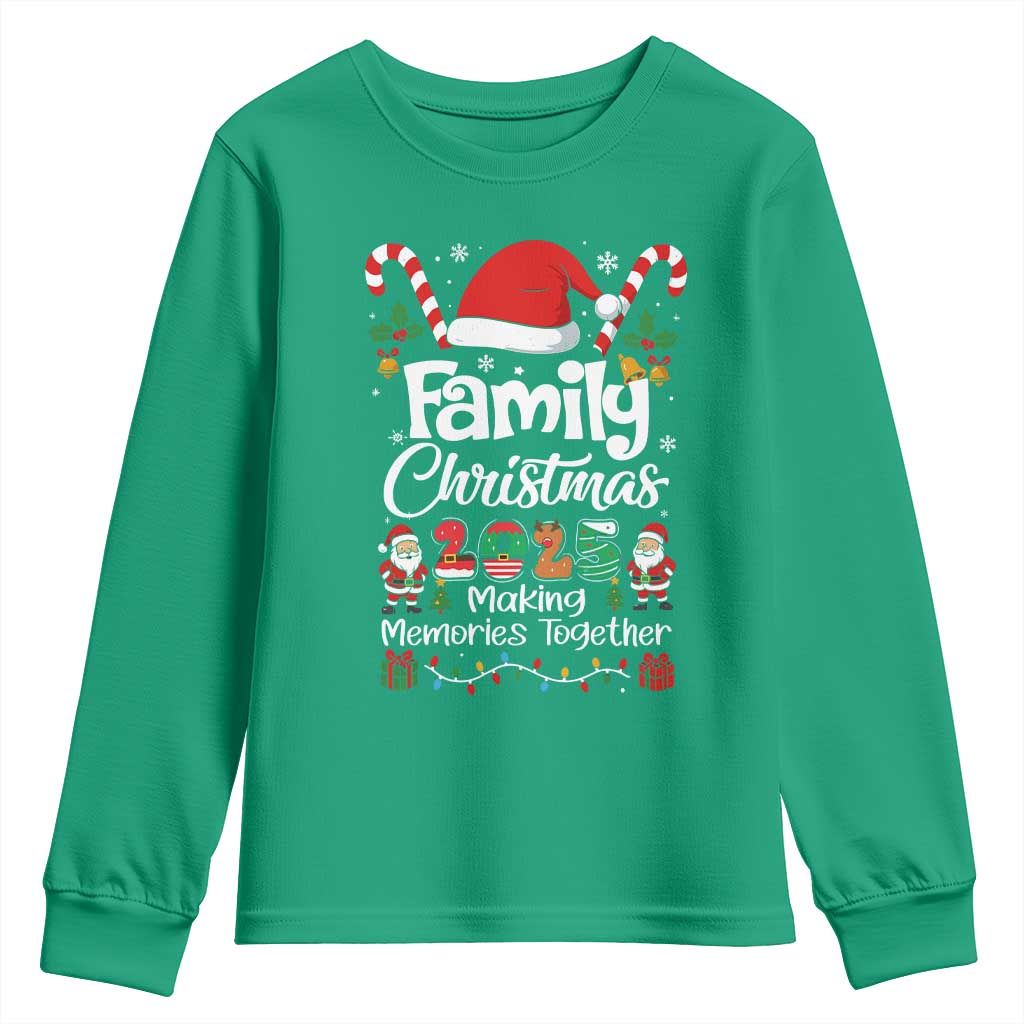 Family Christmas 2025 Youth Sweatshirt Matching Xmas Squad Santa - Wonder Print Shop