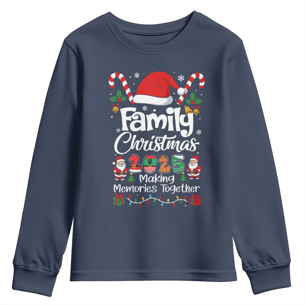 Family Christmas 2025 Youth Sweatshirt Matching Xmas Squad Santa - Wonder Print Shop