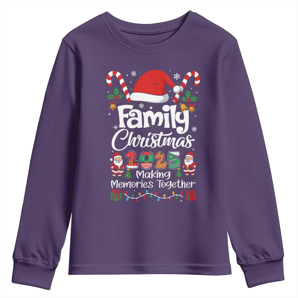 Family Christmas 2025 Youth Sweatshirt Matching Xmas Squad Santa - Wonder Print Shop