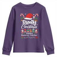 Family Christmas 2025 Youth Sweatshirt Matching Xmas Squad Santa - Wonder Print Shop