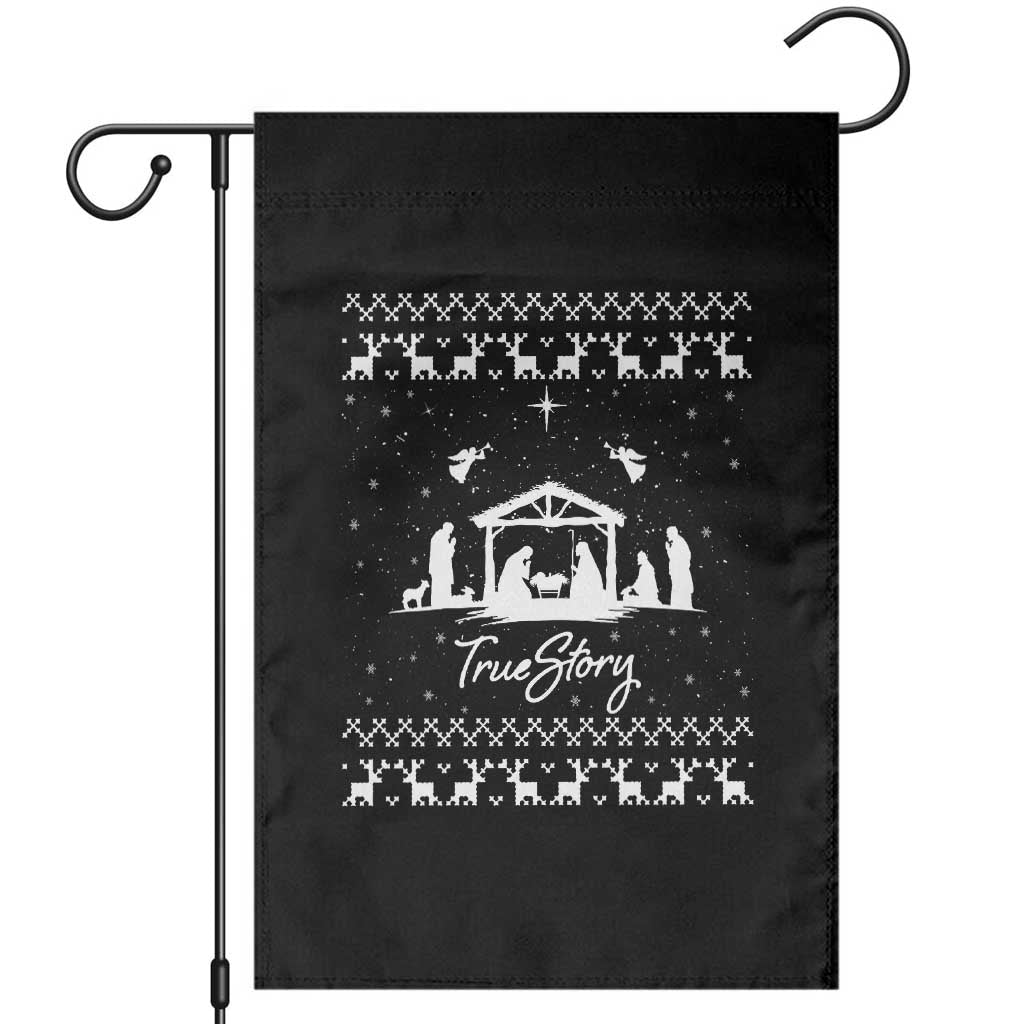 Nativity Scene Christmas Garden Flag Christian True Story Jesus Birth Ugly Xmas - Wonder Print Shop