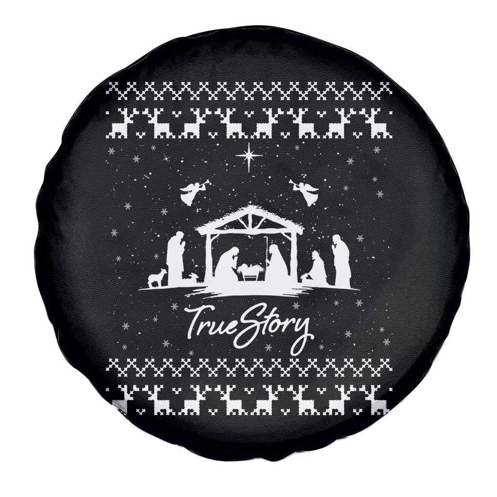 Nativity Scene Christmas Spare Tire Cover Christian True Story Jesus Birth Ugly Xmas - Wonder Print Shop