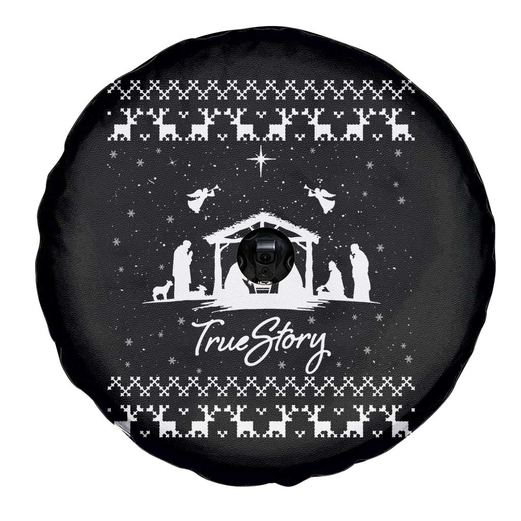 Nativity Scene Christmas Spare Tire Cover Christian True Story Jesus Birth Ugly Xmas - Wonder Print Shop