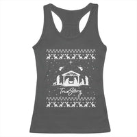 Nativity Scene Christmas Racerback Tank Top Christian True Story Jesus Birth Ugly Xmas - Wonder Print Shop