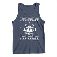 Nativity Scene Christmas Tank Top Christian True Story Jesus Birth Ugly Xmas - Wonder Print Shop