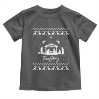 Nativity Scene Christmas Toddler T Shirt Christian True Story Jesus Birth Ugly Xmas - Wonder Print Shop