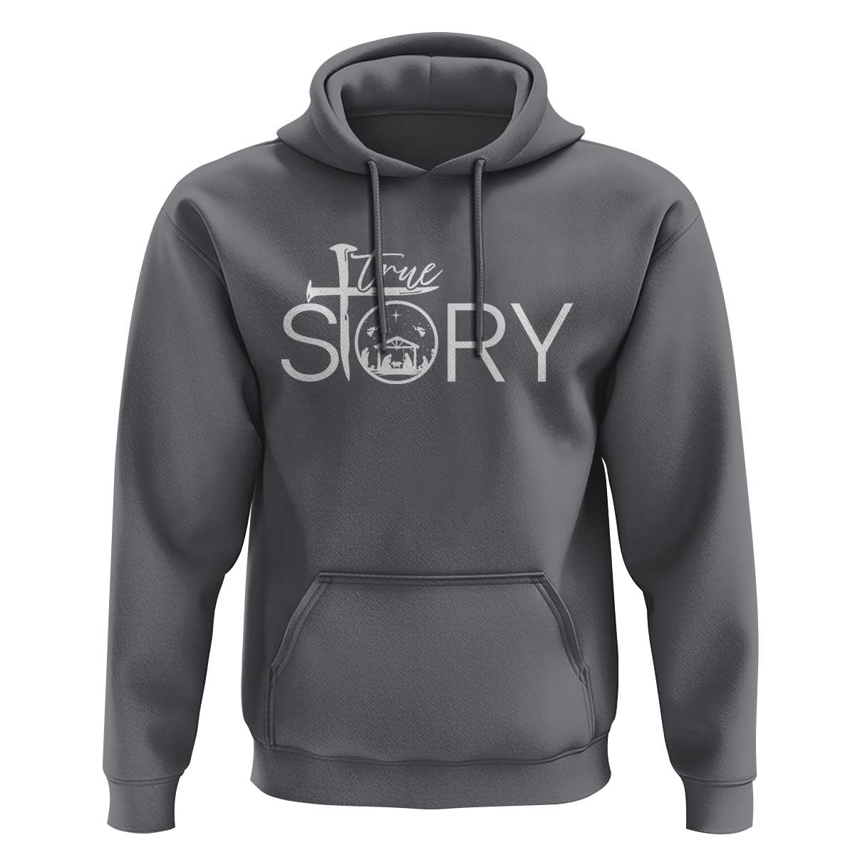 Christian True Story Hoodie Nativity Scene Christmas Faith Cross Jesus Birth - Wonder Print Shop
