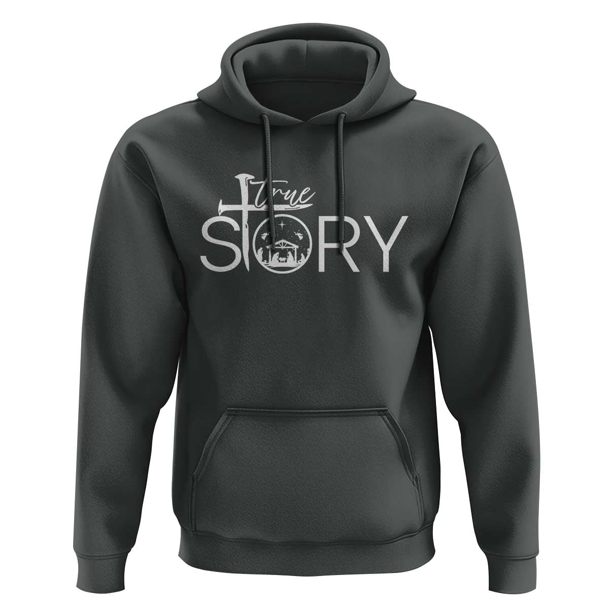 Christian True Story Hoodie Nativity Scene Christmas Faith Cross Jesus Birth - Wonder Print Shop