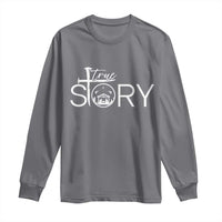 Christian True Story Long Sleeve Shirt Nativity Scene Christmas Faith Cross Jesus Birth - Wonder Print Shop