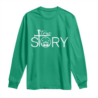Christian True Story Long Sleeve Shirt Nativity Scene Christmas Faith Cross Jesus Birth - Wonder Print Shop