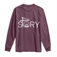 Christian True Story Long Sleeve Shirt Nativity Scene Christmas Faith Cross Jesus Birth - Wonder Print Shop