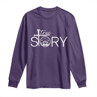 Christian True Story Long Sleeve Shirt Nativity Scene Christmas Faith Cross Jesus Birth - Wonder Print Shop